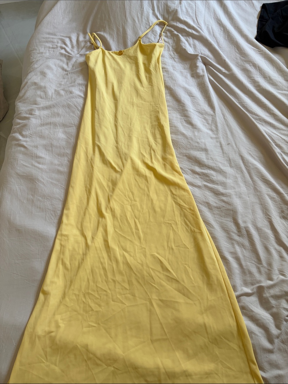 Sunny Yellow Spaghetti-Strap Maxi Dress